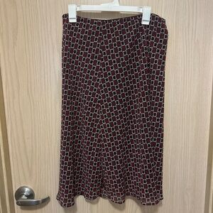 Pink and black flowy akirt